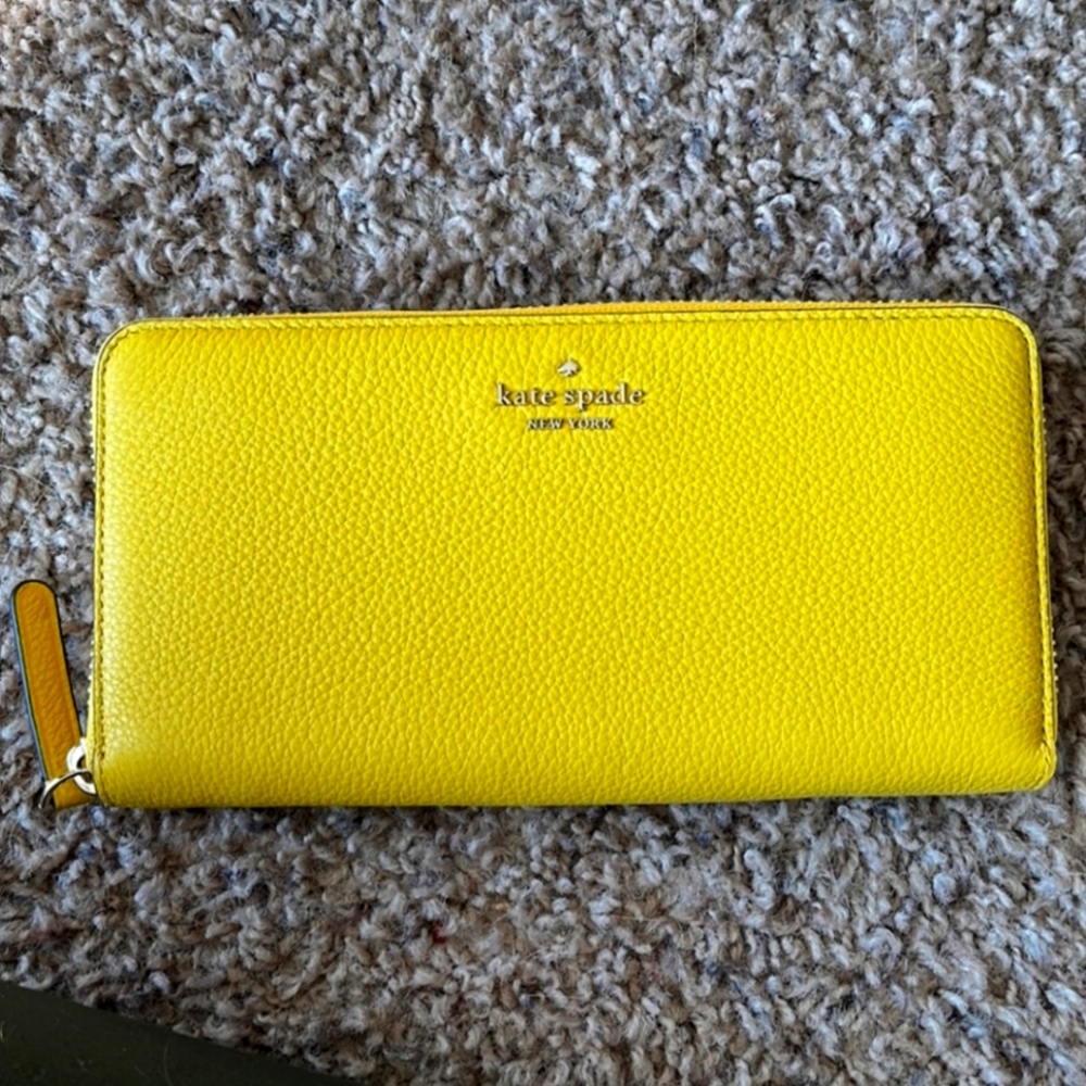 Yellow Kate Spade Large Wallet